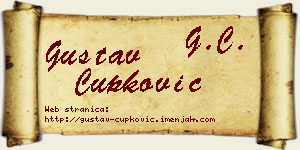 Gustav Čupković vizit kartica